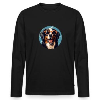 Bouvier bernois Cool - Bouvier bernois - T-shirt manches longues Premium bio Homme - noir - Devant - Nico (187cm)