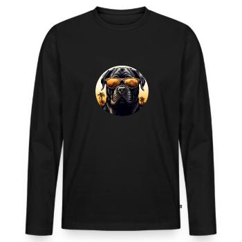 Cane Corso Cool - Cane Corso Dog - Men's Premium Organic Long Sleeve Shirt - black - Front - Nico (187cm)