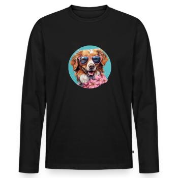 Nova Scotia Duck Tolling Retriever Cool - Men's Premium Organic Long Sleeve Shirt - black - Front - Nico (187cm)