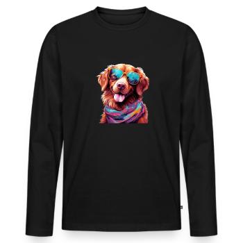 Nova Scotia Duck Tolling Retriever - Männer Premium Bio Langarmshirt - Schwarz - Vorne - Nico (187cm)