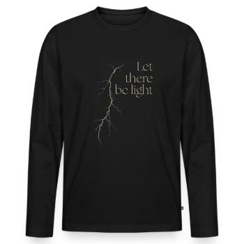 Let there be light - T-shirt manches longues Premium bio Homme - noir - Devant - Nico (187cm)