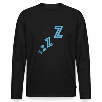 zzz, sleep bed Halloween health - Men's Premium Organic Long Sleeve Shirt - black - Front - Nico (187cm)