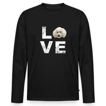Love Poodle - Dog Owner, Dog, Walk - Men's Premium Organic Long Sleeve Shirt - black - Front - Nico (187cm)