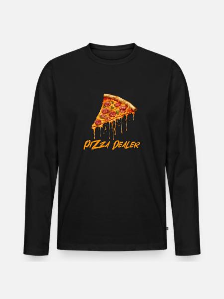 Pizza Dealer - Men's Premium Organic Long Sleeve Shirt - black
