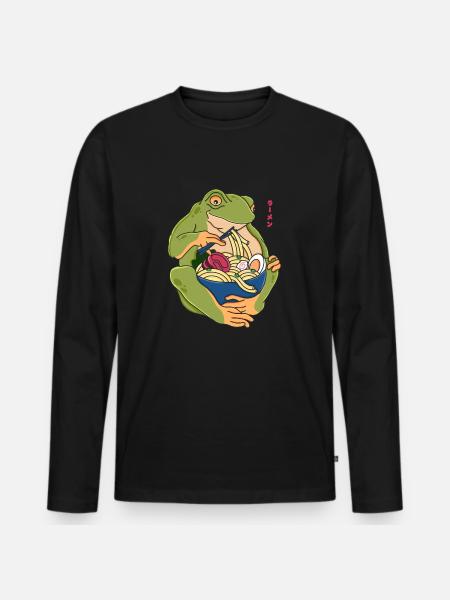 Toad Japanese Ramen - Men's Premium Organic Long Sleeve Shirt - black