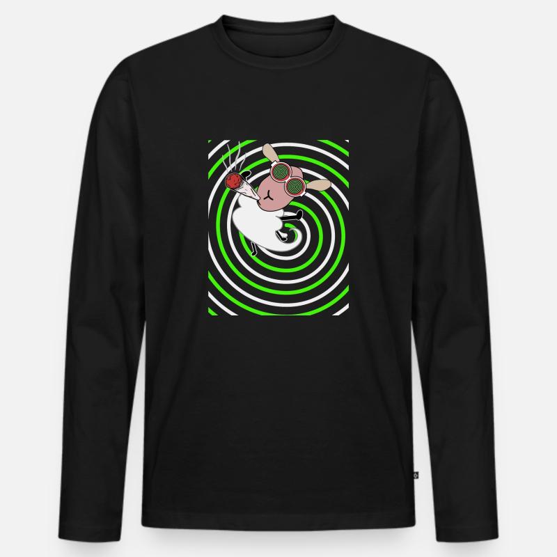 Kiffer Schaf - Männer Premium Bio Langarmshirt - Schwarz