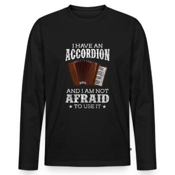 Music, Culture, Orchestra, Musicians - Men's Premium Organic Long Sleeve Shirt - black - Front - Nico (187cm)