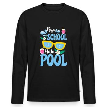 Pool Pool Party Recreation - Men's Premium Organic Long Sleeve Shirt - black - Front - Nico (187cm)