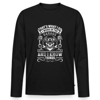 Tuner Turbo Drifting - Men's Premium Organic Long Sleeve Shirt - black - Front - Nico (187cm)