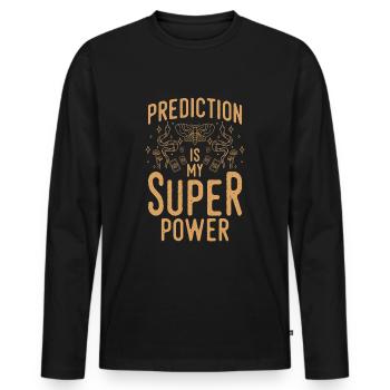 Boule de cristal Prédictions Planètes - T-shirt manches longues Premium bio Homme - noir - Devant - Nico (187cm)