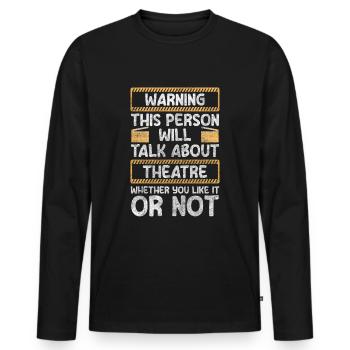 Actress Drama - Men's Premium Organic Long Sleeve Shirt - black - Front - Nico (187cm)