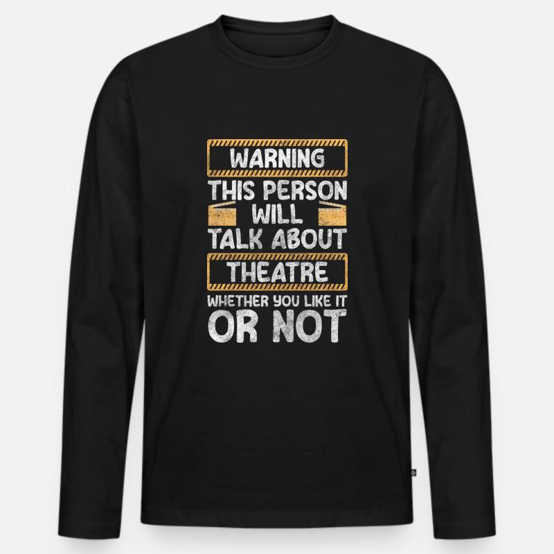 Schauspielerin Drama - Männer Premium Bio Langarmshirt - Schwarz