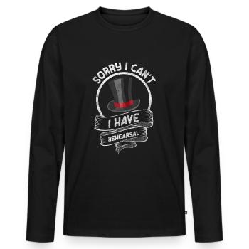 Schauspieler Probe Prominent Vorhang - Männer Premium Bio Langarmshirt - Schwarz - Vorne - Nico (187cm)