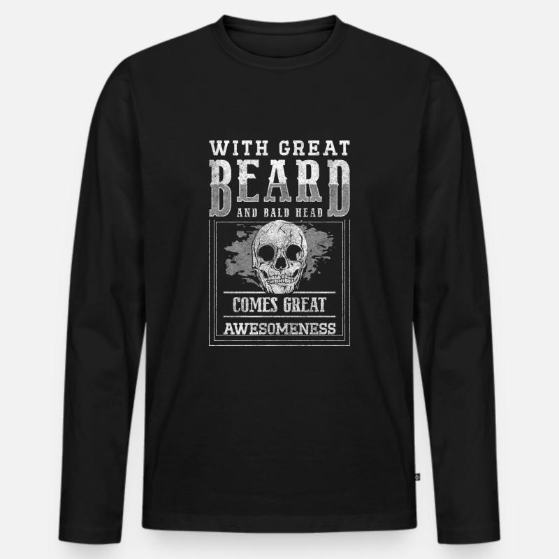 Frisur Männer Style - Männer Premium Bio Langarmshirt - Schwarz