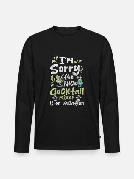 Blender Bottle Holiday - Men's Premium Organic Long Sleeve Shirt - black