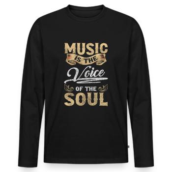Street Musician Entertainment Concert - Men's Premium Organic Long Sleeve Shirt - black - Front - Nico (187cm)