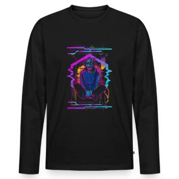 Future Android Neon Gaming - T-shirt manches longues Premium bio Homme - noir - Devant - Nico (187cm)