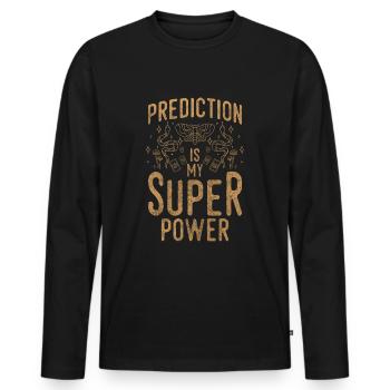 Lecteur spirituel de tarot psychique - T-shirt manches longues Premium bio Homme - noir - Devant - Nico (187cm)