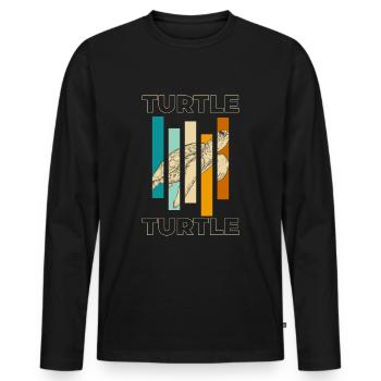 Turtles Reptile Animals Cute - Men's Premium Organic Long Sleeve Shirt - black - Front - Nico (187cm)
