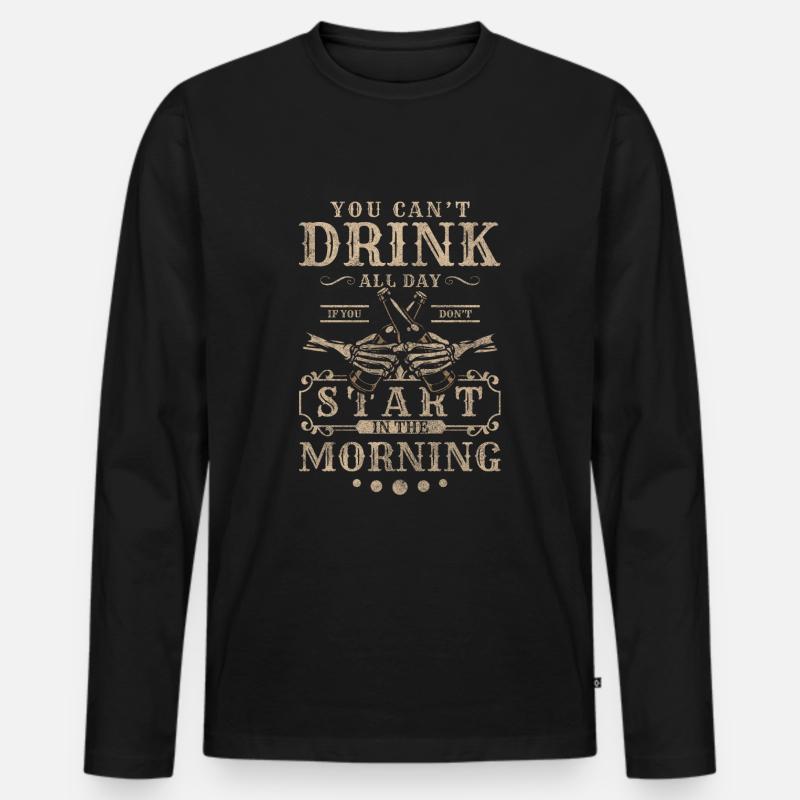 Party Feier Abfeiern - Männer Premium Bio Langarmshirt - Schwarz