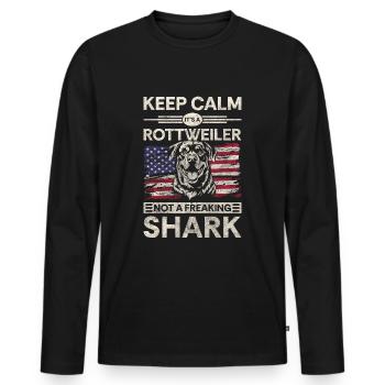 Rassehund Hunderasse Herrchen Stark - Männer Premium Bio Langarmshirt - Schwarz - Vorne - Nico (187cm)