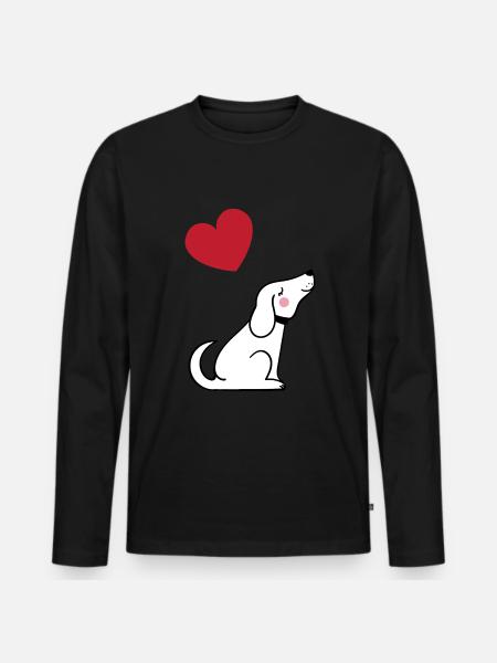 Dog - Men's Premium Organic Long Sleeve Shirt - black