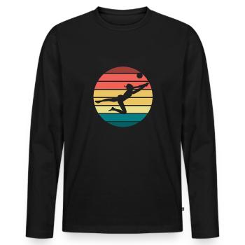 Defense - Men's Premium Organic Long Sleeve Shirt - black - Front - Nico (187cm)