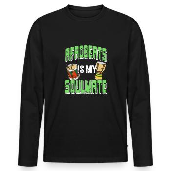 Afrobeats est mon âme sœur - T-shirt manches longues Premium bio Homme - noir - Devant - Nico (187cm)