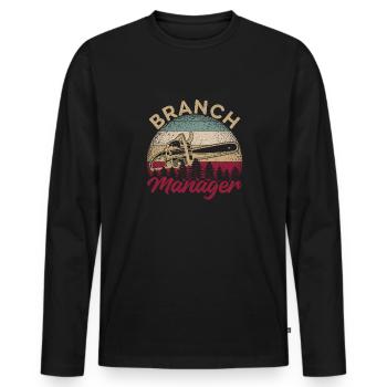 Branch Manager Branches Branches Forester Forester - Men's Premium Organic Long Sleeve Shirt - black - Front - Nico (187cm)