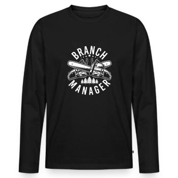 Branch Manager Branches Branches Forester Forester - Men's Premium Organic Long Sleeve Shirt - black - Front - Nico (187cm)
