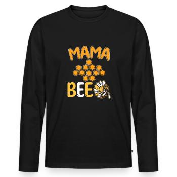 Mama Bee Imker Imkerin Honig Bauer Bienen - Männer Premium Bio Langarmshirt - Schwarz - Vorne - Nico (187cm)