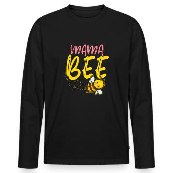 Mama Bee Imker Imkerin Honig Bauer Bienen - Männer Premium Bio Langarmshirt - Schwarz - Vorne - Nico (187cm)