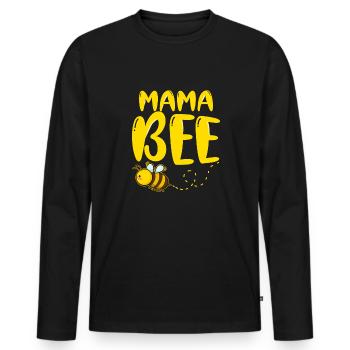 Mama Bee Imker Imkerin Honig Bauer Bienen - Männer Premium Bio Langarmshirt - Schwarz - Vorne - Nico (187cm)