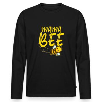 Mama Bee Imker Imkerin Honig Bauer Bienen - Männer Premium Bio Langarmshirt - Schwarz - Vorne - Nico (187cm)