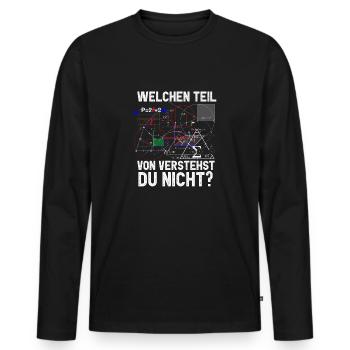 Lustiger Mathe Lehrer Humor Mathematiker - Männer Premium Bio Langarmshirt - Schwarz - Vorne - Nico (187cm)