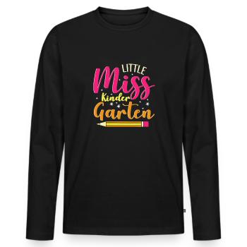 Miss Kindergarten First Day Pre School - Men's Premium Organic Long Sleeve Shirt - black - Front - Nico (187cm)