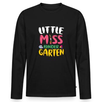 Miss Kindergarten First Day Pre School - Men's Premium Organic Long Sleeve Shirt - black - Front - Nico (187cm)