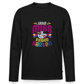 Miss Kindergarten First Day Pre School - Men's Premium Organic Long Sleeve Shirt - black - Front - Nico (187cm)