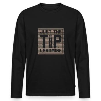 Dart & Bier Lustiger Darts Spruch - Männer Premium Bio Langarmshirt - Schwarz - Vorne - Nico (187cm)