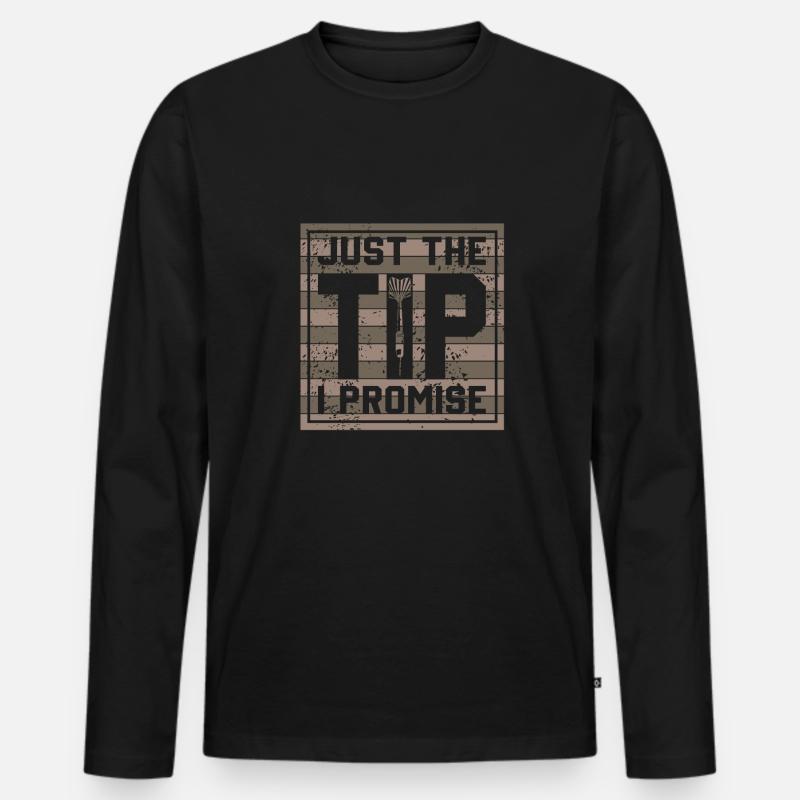 Dart & Bier Lustiger Darts Spruch - Männer Premium Bio Langarmshirt - Schwarz