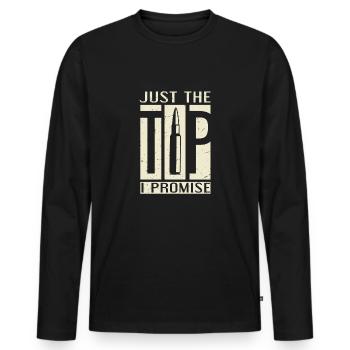 Dart & Bier Lustiger Darts Spruch - Männer Premium Bio Langarmshirt - Schwarz - Vorne - Nico (187cm)