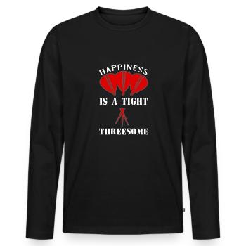 Dart & Bier Lustiger Darts Spruch - Männer Premium Bio Langarmshirt - Schwarz - Vorne - Nico (187cm)
