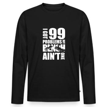 Bodybuilder Kraftsport Fitness Motiv - Männer Premium Bio Langarmshirt - Schwarz - Vorne - Nico (187cm)