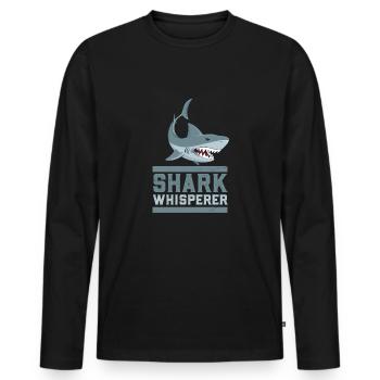 Taucher Tauchen Design Schnorcheln - Männer Premium Bio Langarmshirt - Schwarz - Vorne - Nico (187cm)