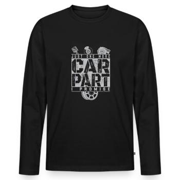 Tuning Spruch für Motorsport / Auto Fans - Männer Premium Bio Langarmshirt - Schwarz - Vorne - Nico (187cm)