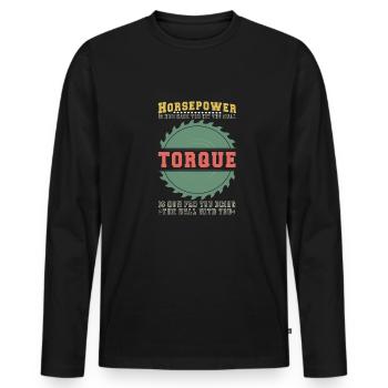 Tuning Spruch für Motorsport / Auto Fans - Männer Premium Bio Langarmshirt - Schwarz - Vorne - Nico (187cm)