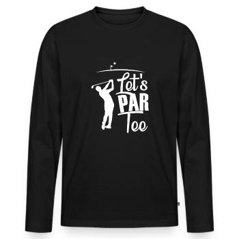 Golf Geschenk Witz Golfspieler Golfer - Männer Premium Bio Langarmshirt - Schwarz - Vorne - Nico (187cm)
