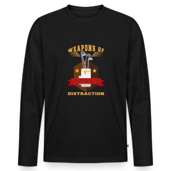 Golf Geschenk Witz Golfspieler Golfer - Männer Premium Bio Langarmshirt - Schwarz - Vorne - Nico (187cm)