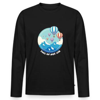 Heißluftballon & Ballon Fahrer Geschenk - Männer Premium Bio Langarmshirt - Schwarz - Vorne - Nico (187cm)