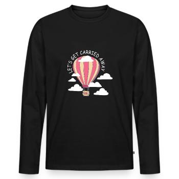 Heißluftballon & Ballon Fahrer Geschenk - Männer Premium Bio Langarmshirt - Schwarz - Vorne - Nico (187cm)